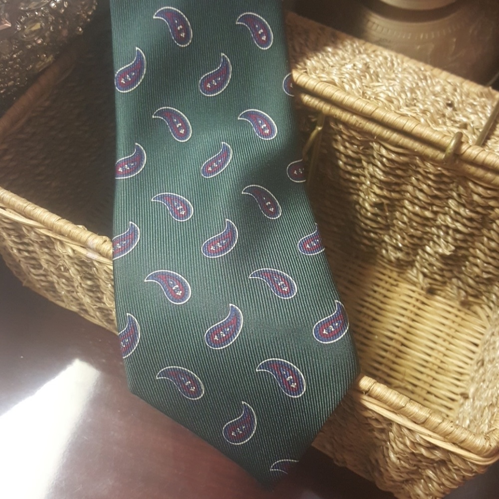 Antonio Caltiani green tie w/paisley NWT